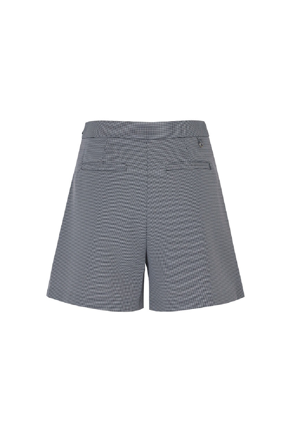 ESSENTIAL HOUNDSTOOTH SHORTS W/INNER PANTS_Navy